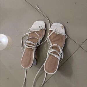 Princess Polly White Strappy Heels
